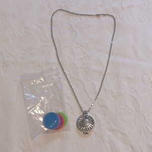 Silver Essential Oil Necklace.